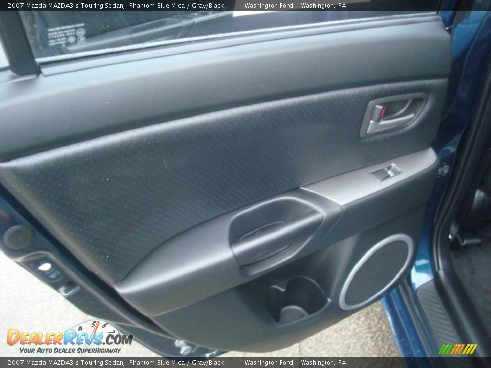 2007 Mazda MAZDA3 s Touring Sedan Phantom Blue Mica / Gray/Black Photo #15
