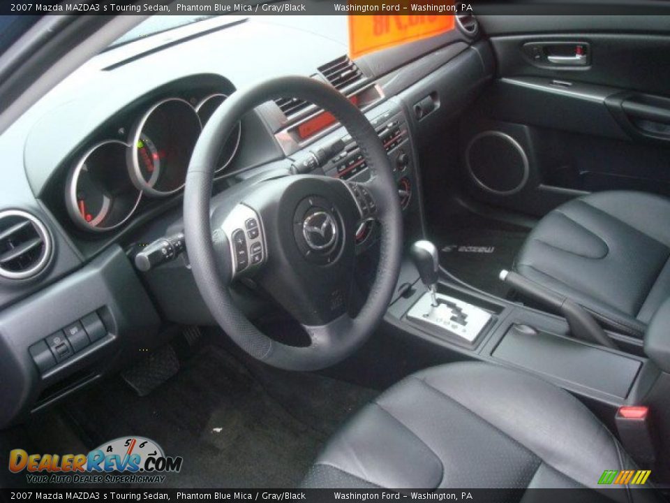 2007 Mazda MAZDA3 s Touring Sedan Phantom Blue Mica / Gray/Black Photo #17