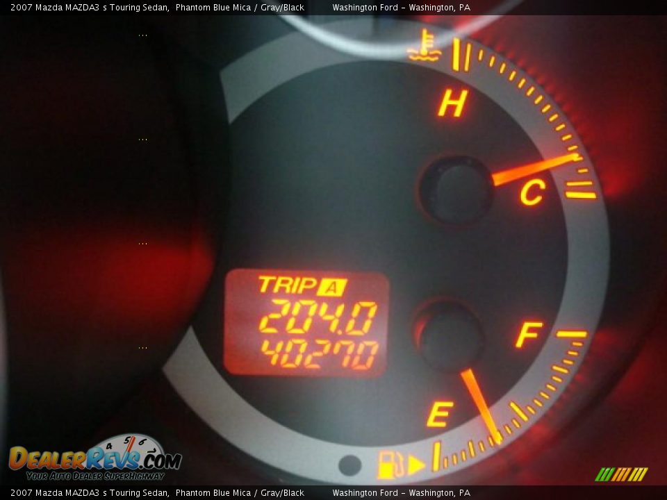 2007 Mazda MAZDA3 s Touring Sedan Phantom Blue Mica / Gray/Black Photo #20