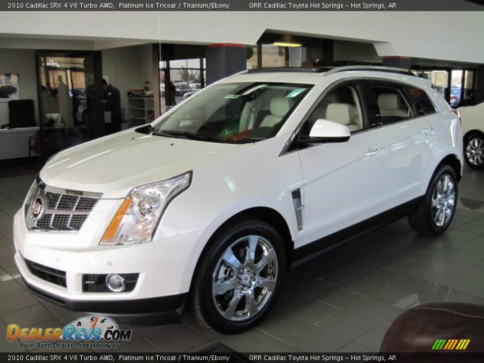 2010 Cadillac SRX 4 V6 Turbo AWD Platinum Ice Tricoat / Titanium/Ebony Photo #1