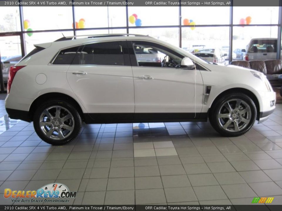 2010 Cadillac SRX 4 V6 Turbo AWD Platinum Ice Tricoat / Titanium/Ebony Photo #3