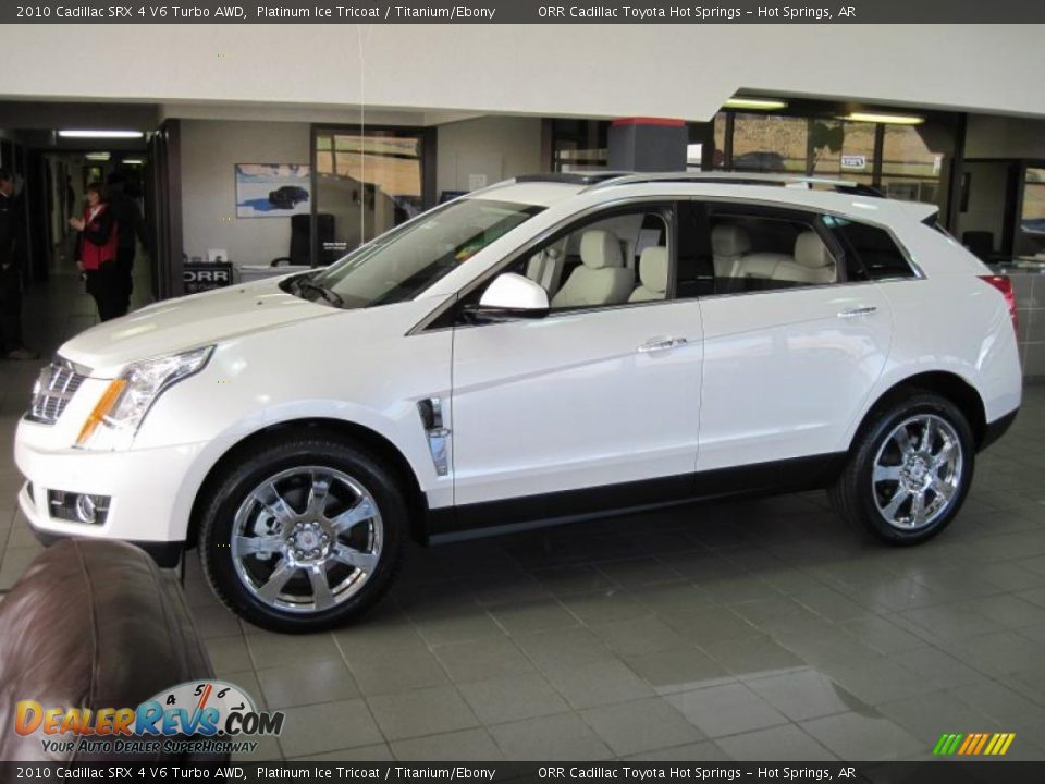 2010 Cadillac SRX 4 V6 Turbo AWD Platinum Ice Tricoat / Titanium/Ebony Photo #4