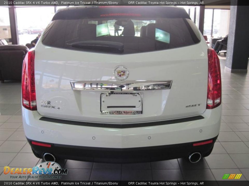 2010 Cadillac SRX 4 V6 Turbo AWD Platinum Ice Tricoat / Titanium/Ebony Photo #6