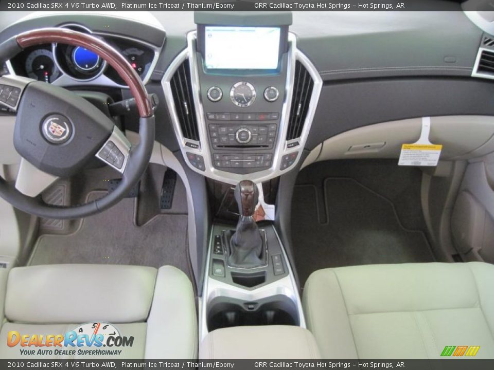 2010 Cadillac SRX 4 V6 Turbo AWD Platinum Ice Tricoat / Titanium/Ebony Photo #8