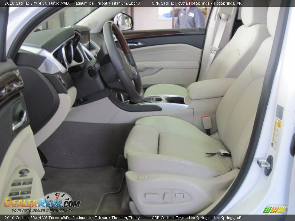 2010 Cadillac SRX 4 V6 Turbo AWD Platinum Ice Tricoat / Titanium/Ebony Photo #9