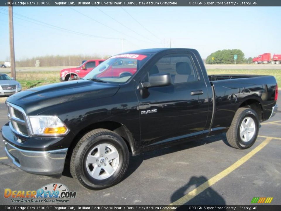 2009 Dodge Ram 1500 SLT Regular Cab Brilliant Black Crystal Pearl / Dark Slate/Medium Graystone Photo #1