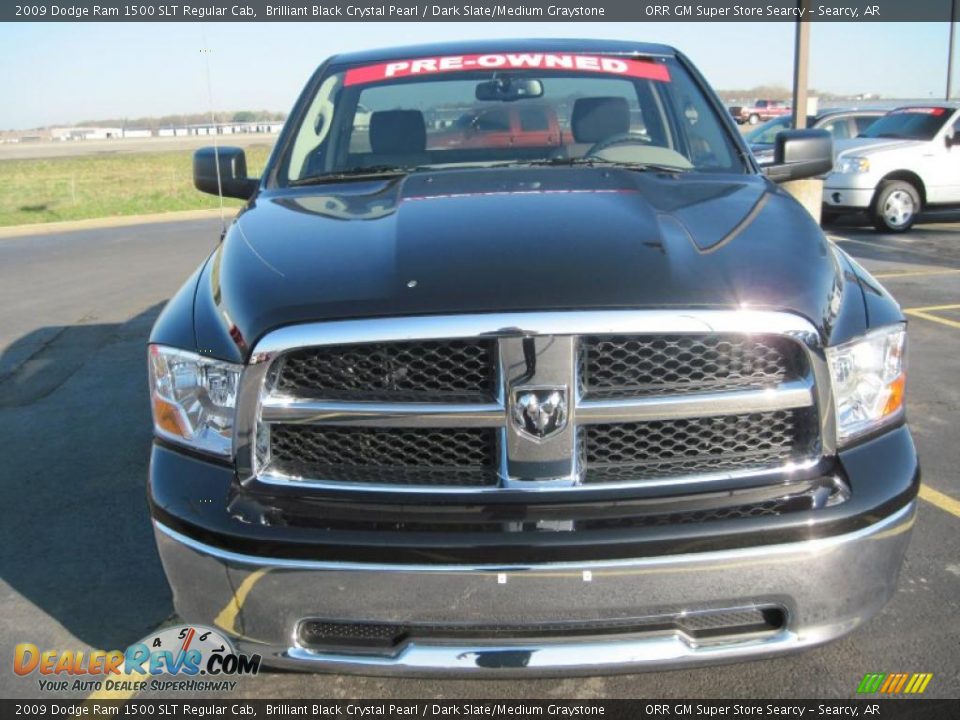 2009 Dodge Ram 1500 SLT Regular Cab Brilliant Black Crystal Pearl / Dark Slate/Medium Graystone Photo #2