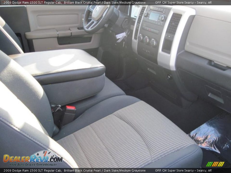 2009 Dodge Ram 1500 SLT Regular Cab Brilliant Black Crystal Pearl / Dark Slate/Medium Graystone Photo #4