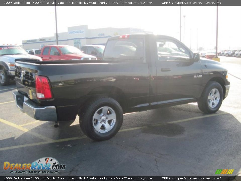 2009 Dodge Ram 1500 SLT Regular Cab Brilliant Black Crystal Pearl / Dark Slate/Medium Graystone Photo #7