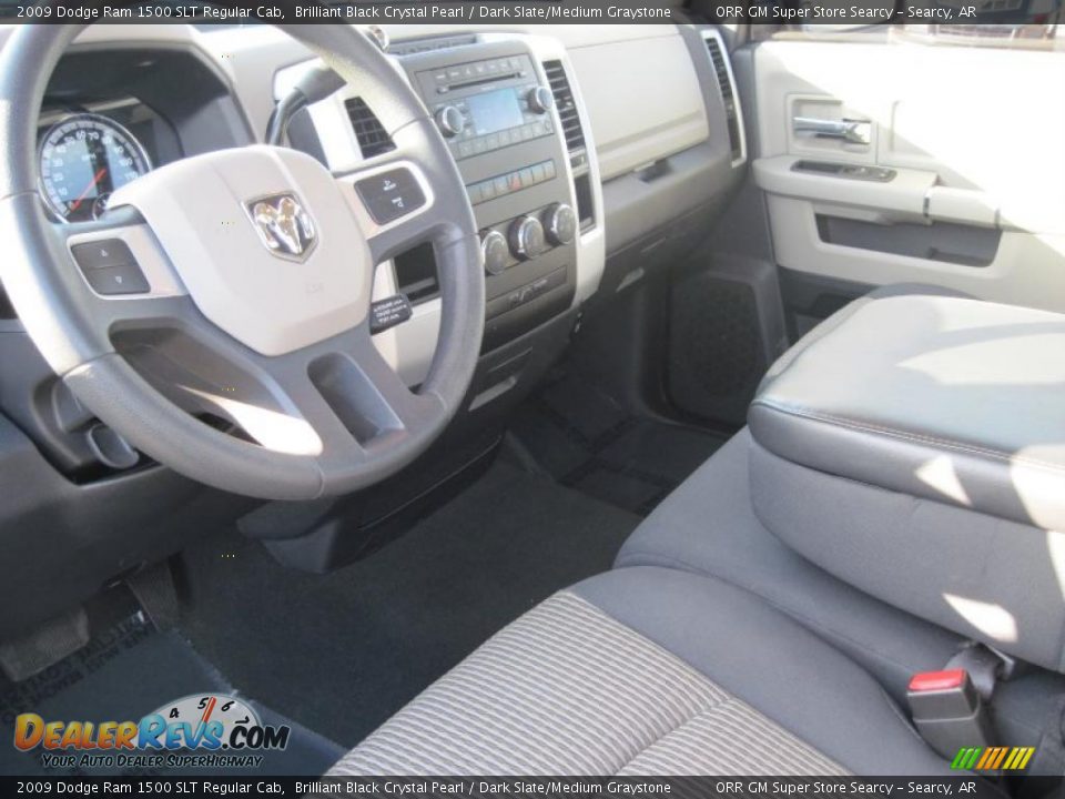2009 Dodge Ram 1500 SLT Regular Cab Brilliant Black Crystal Pearl / Dark Slate/Medium Graystone Photo #9