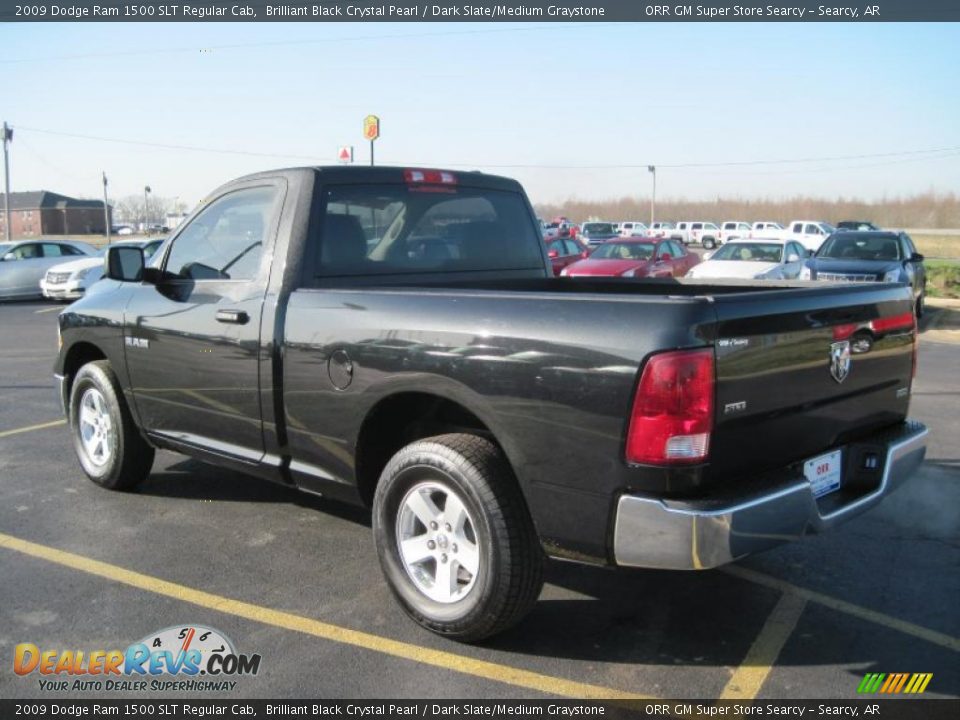 2009 Dodge Ram 1500 SLT Regular Cab Brilliant Black Crystal Pearl / Dark Slate/Medium Graystone Photo #12