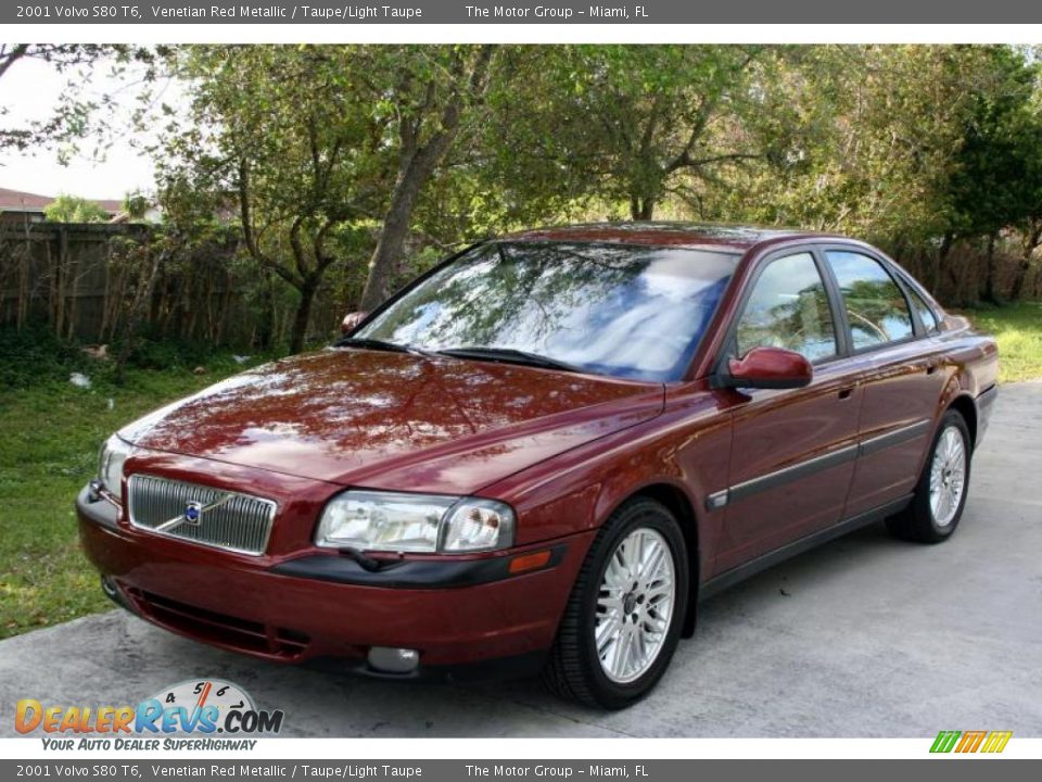2001 Volvo S80 T6 Venetian Red Metallic / Taupe/Light Taupe Photo #1