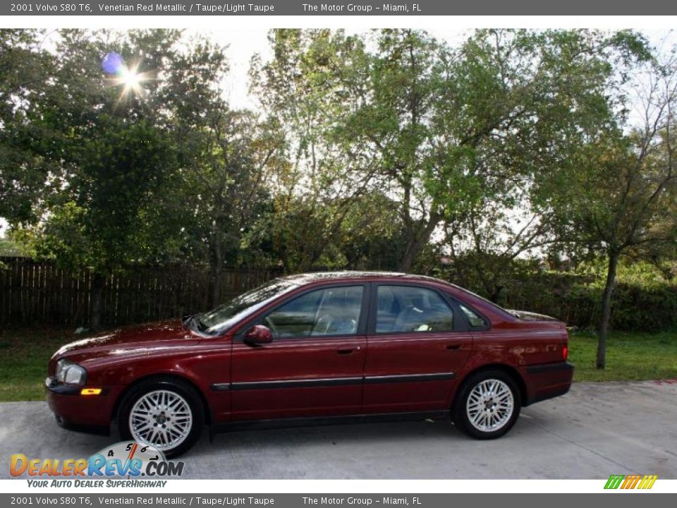 2001 Volvo S80 T6 Venetian Red Metallic / Taupe/Light Taupe Photo #3
