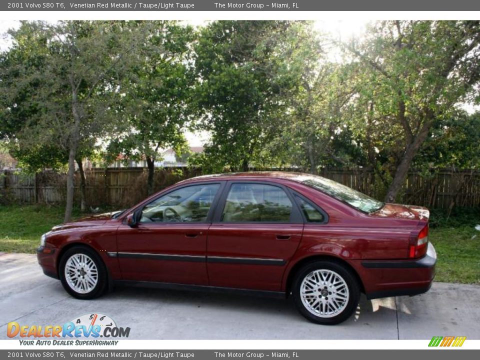 2001 Volvo S80 T6 Venetian Red Metallic / Taupe/Light Taupe Photo #4