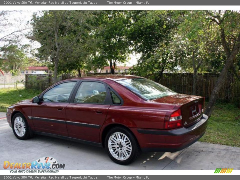 2001 Volvo S80 T6 Venetian Red Metallic / Taupe/Light Taupe Photo #5