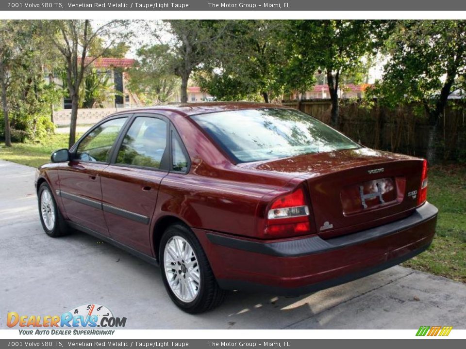 2001 Volvo S80 T6 Venetian Red Metallic / Taupe/Light Taupe Photo #6