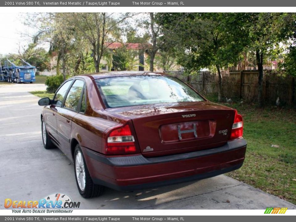 2001 Volvo S80 T6 Venetian Red Metallic / Taupe/Light Taupe Photo #7