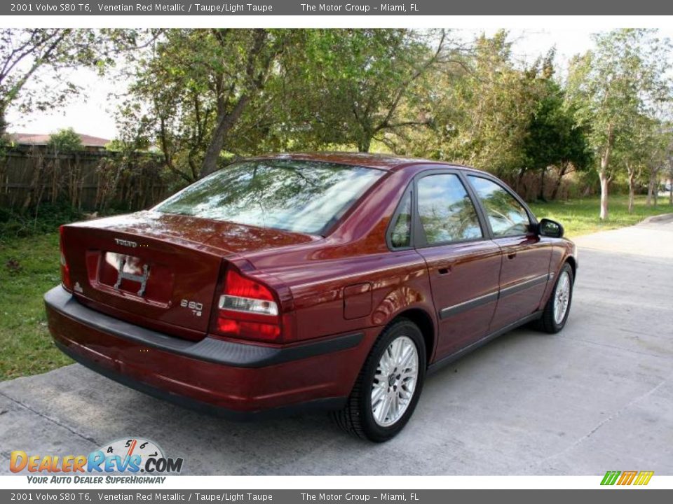 2001 Volvo S80 T6 Venetian Red Metallic / Taupe/Light Taupe Photo #9