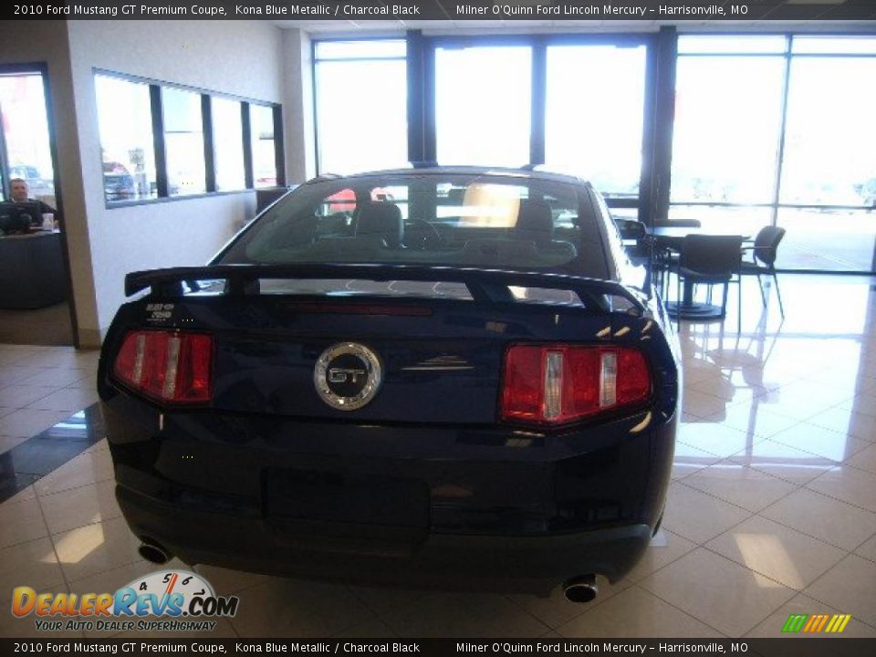 2010 Ford Mustang GT Premium Coupe Kona Blue Metallic / Charcoal Black Photo #3