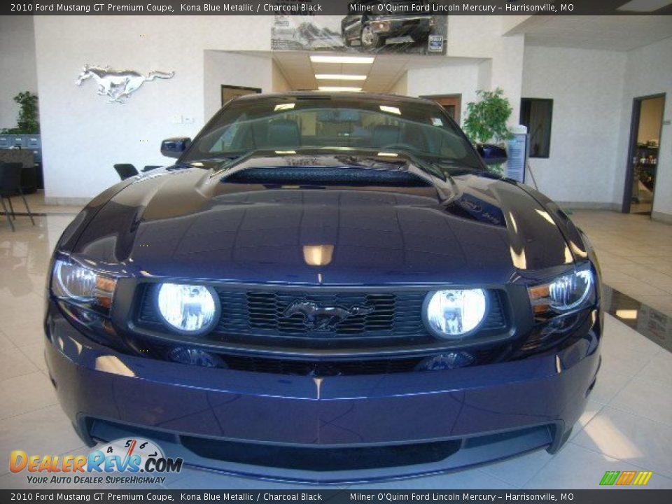 2010 Ford Mustang GT Premium Coupe Kona Blue Metallic / Charcoal Black Photo #5