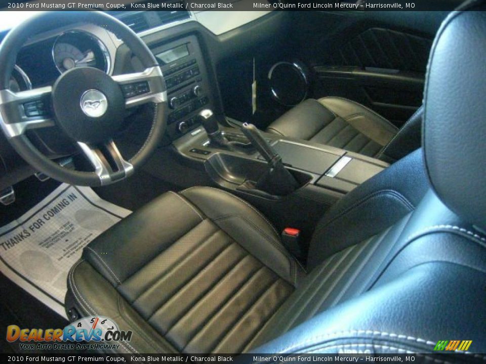 2010 Ford Mustang GT Premium Coupe Kona Blue Metallic / Charcoal Black Photo #8