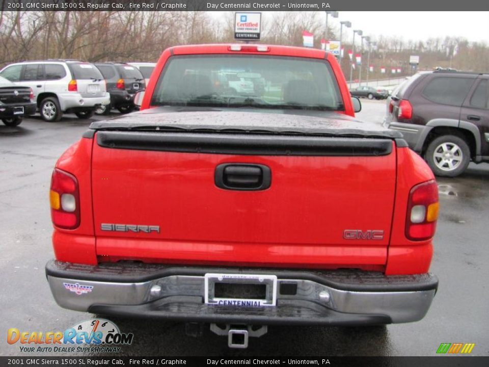 2001 GMC Sierra 1500 SL Regular Cab Fire Red / Graphite Photo #4