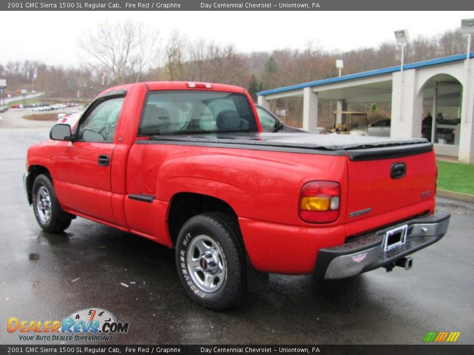 2001 GMC Sierra 1500 SL Regular Cab Fire Red / Graphite Photo #10