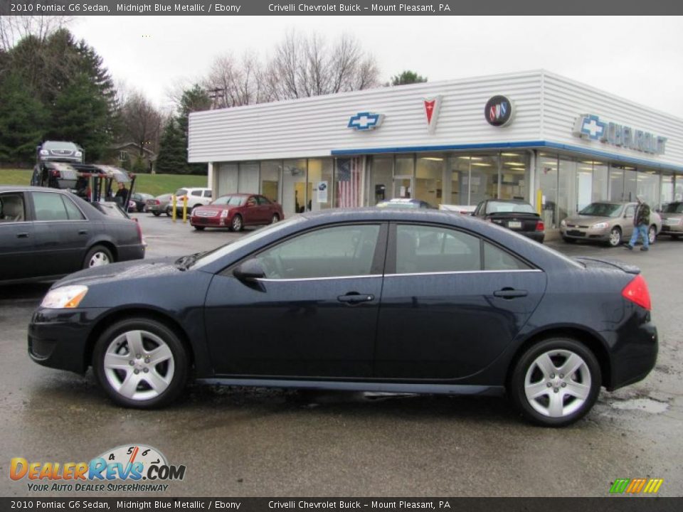 2010 Pontiac G6 Sedan Midnight Blue Metallic / Ebony Photo #2