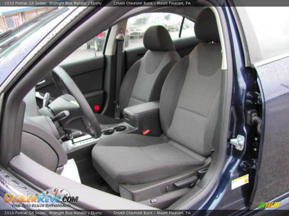 2010 Pontiac G6 Sedan Midnight Blue Metallic / Ebony Photo #8