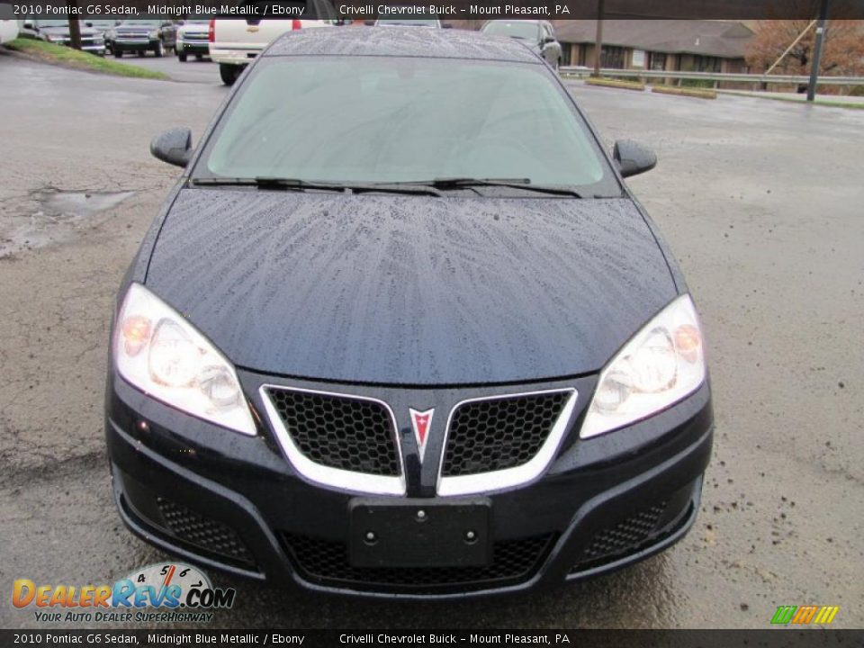 2010 Pontiac G6 Sedan Midnight Blue Metallic / Ebony Photo #13