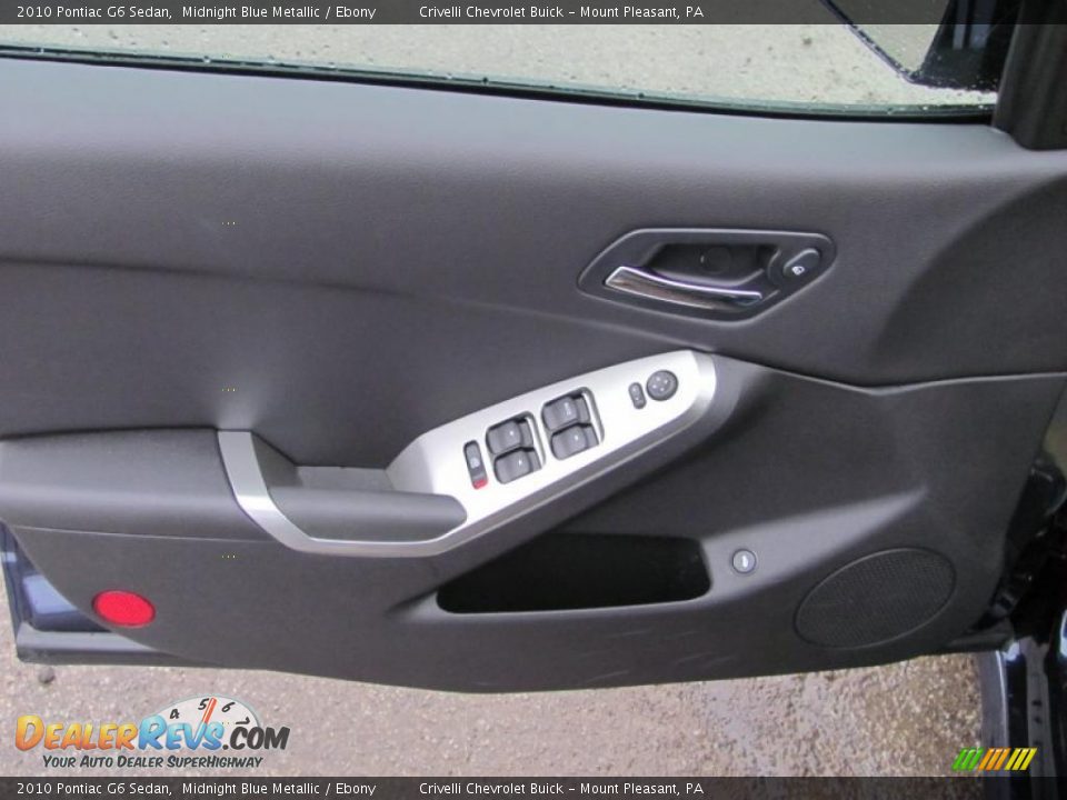 2010 Pontiac G6 Sedan Midnight Blue Metallic / Ebony Photo #15