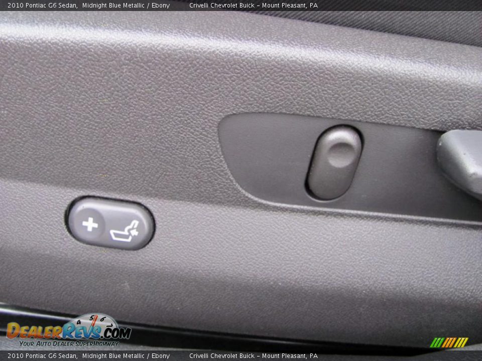 2010 Pontiac G6 Sedan Midnight Blue Metallic / Ebony Photo #17