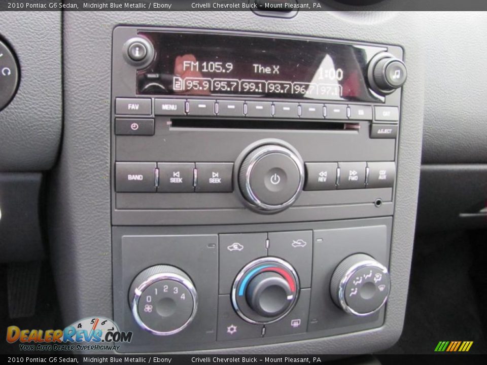 2010 Pontiac G6 Sedan Midnight Blue Metallic / Ebony Photo #19