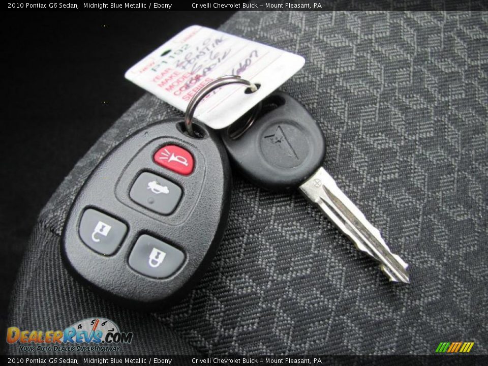 2010 Pontiac G6 Sedan Midnight Blue Metallic / Ebony Photo #21