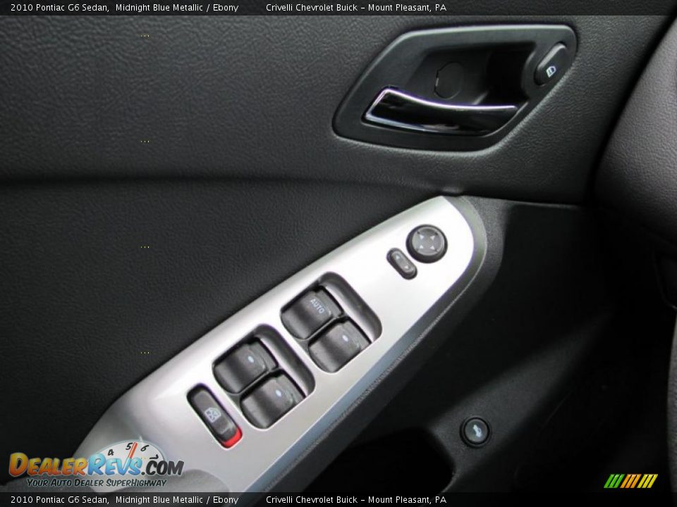 2010 Pontiac G6 Sedan Midnight Blue Metallic / Ebony Photo #24