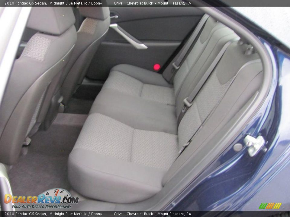 2010 Pontiac G6 Sedan Midnight Blue Metallic / Ebony Photo #25