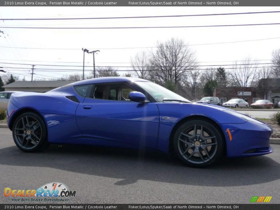 2010 Lotus Evora Coupe Persian Blue Metallic / Cocobolo Leather Photo #5