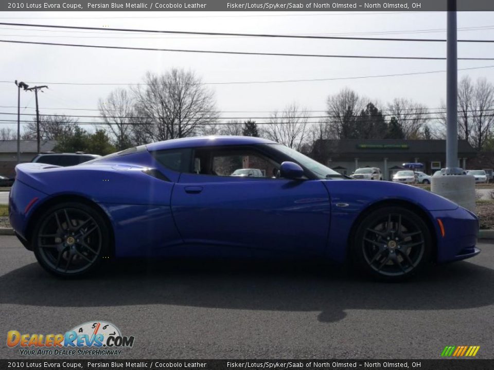 2010 Lotus Evora Coupe Persian Blue Metallic / Cocobolo Leather Photo #6