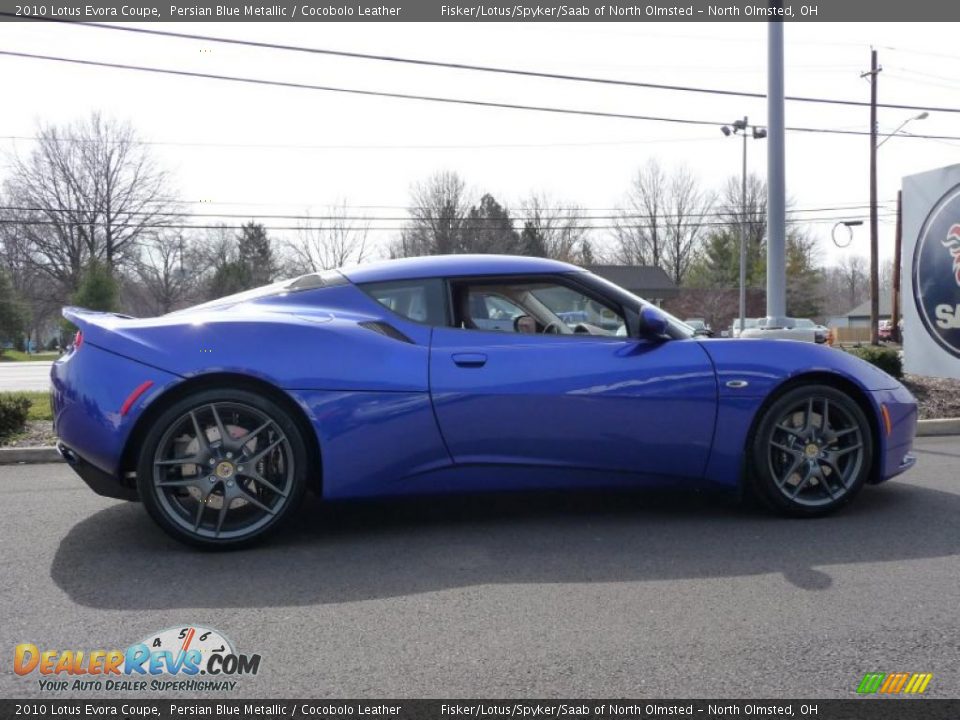 2010 Lotus Evora Coupe Persian Blue Metallic / Cocobolo Leather Photo #7