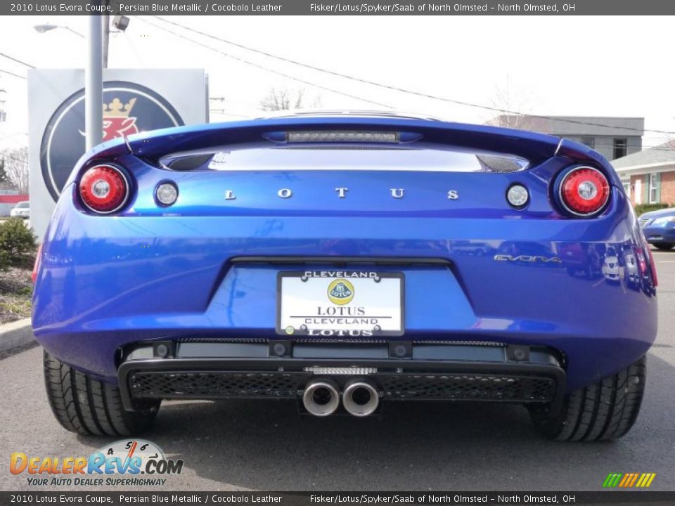 2010 Lotus Evora Coupe Persian Blue Metallic / Cocobolo Leather Photo #9