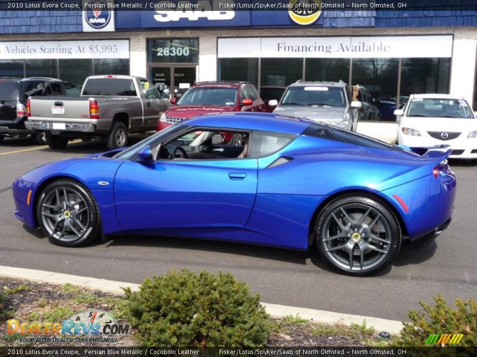 2010 Lotus Evora Coupe Persian Blue Metallic / Cocobolo Leather Photo #10