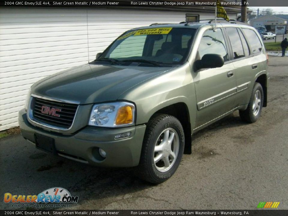 2004 GMC Envoy SLE 4x4 Silver Green Metallic / Medium Pewter Photo #1