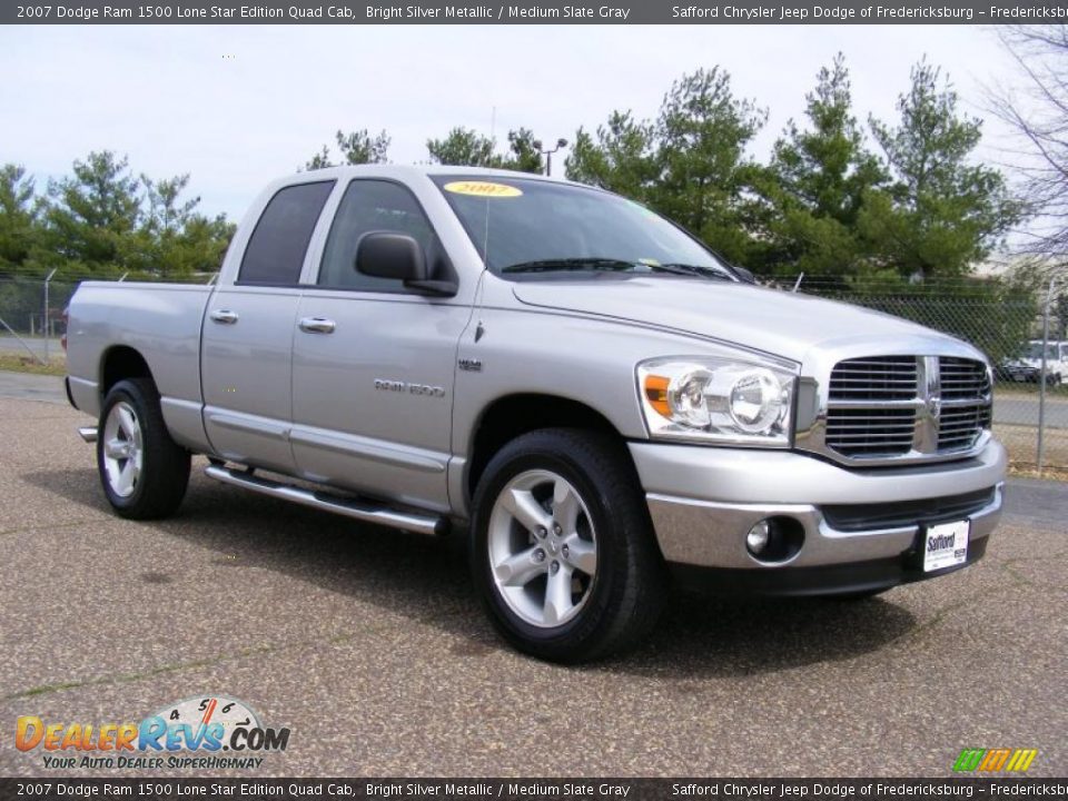 2007 Dodge Ram 1500 Lone Star Edition Quad Cab Bright Silver Metallic / Medium Slate Gray Photo #3
