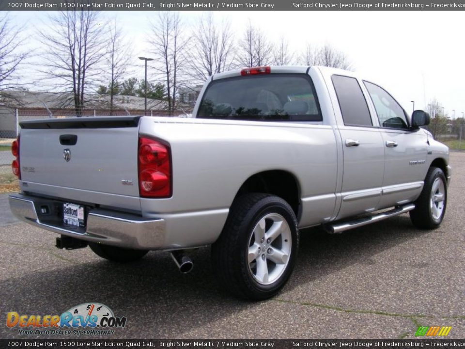 2007 Dodge Ram 1500 Lone Star Edition Quad Cab Bright Silver Metallic / Medium Slate Gray Photo #5