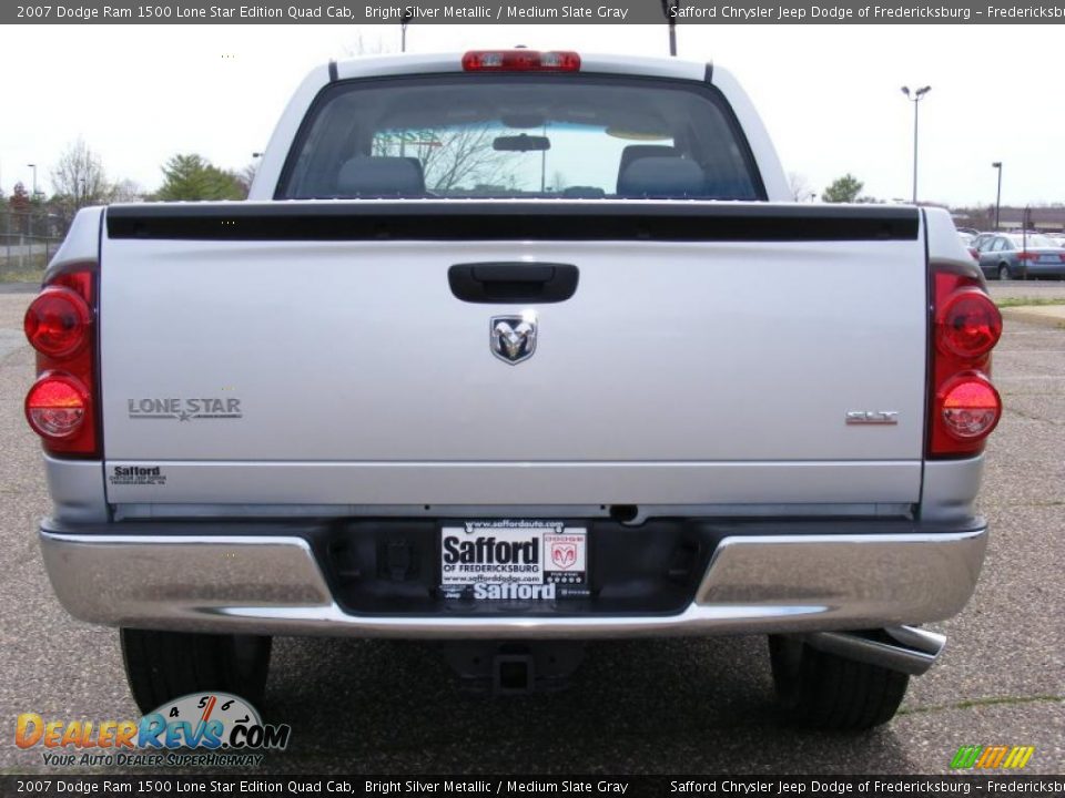 2007 Dodge Ram 1500 Lone Star Edition Quad Cab Bright Silver Metallic / Medium Slate Gray Photo #6
