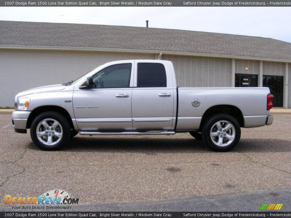 2007 Dodge Ram 1500 Lone Star Edition Quad Cab Bright Silver Metallic / Medium Slate Gray Photo #8