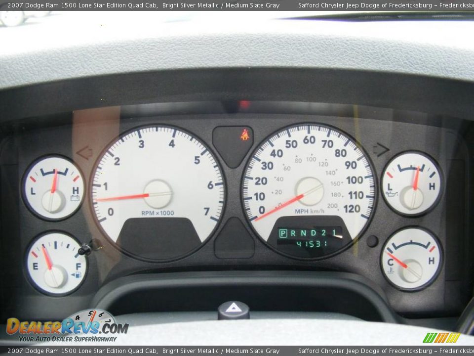 2007 Dodge Ram 1500 Lone Star Edition Quad Cab Bright Silver Metallic / Medium Slate Gray Photo #9