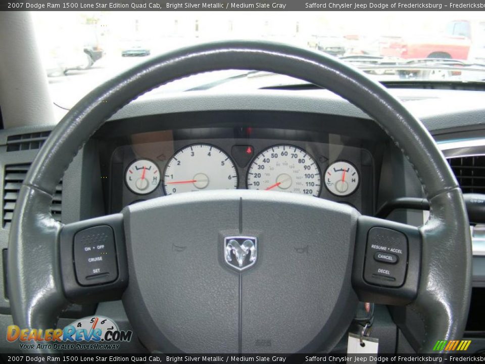 2007 Dodge Ram 1500 Lone Star Edition Quad Cab Bright Silver Metallic / Medium Slate Gray Photo #10