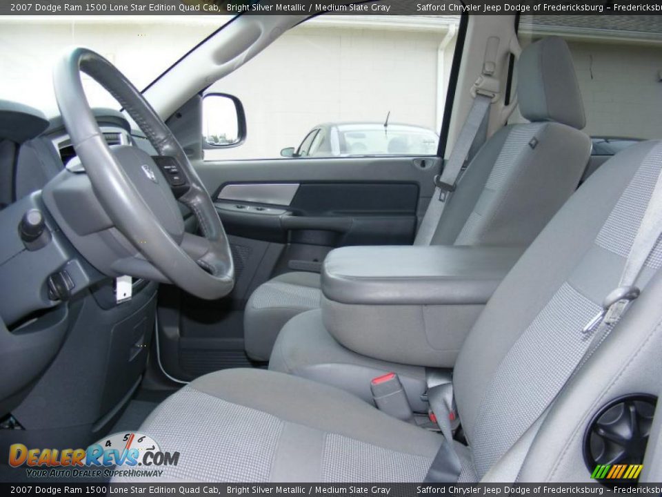 2007 Dodge Ram 1500 Lone Star Edition Quad Cab Bright Silver Metallic / Medium Slate Gray Photo #13
