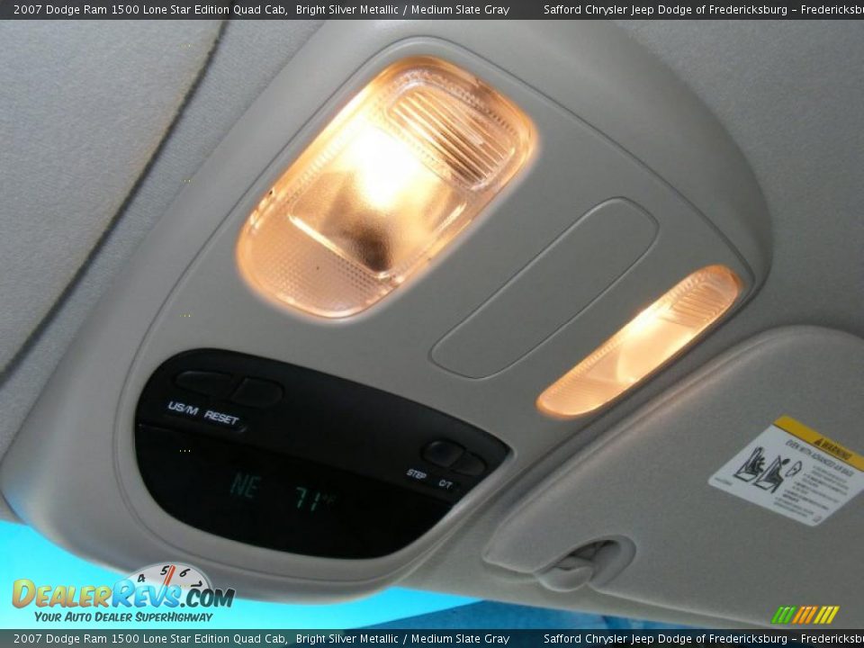 2007 Dodge Ram 1500 Lone Star Edition Quad Cab Bright Silver Metallic / Medium Slate Gray Photo #33